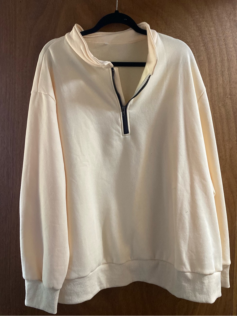 Butter Yellow Half-Zip Pullover Sweatshirt